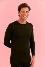 T-shirt Térmica Masculina Manga Longa Térmica Preta