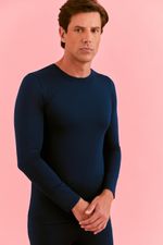 T-shirt Térmica Masculina Manga Longa Térmica Marinho