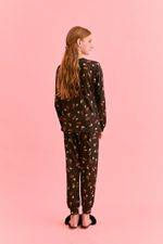 Pijama Longo Infantil em Soft Print Estampa Cereja Noir