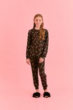 Pijama Longo Infantil em Soft Print Estampa Cereja Noir