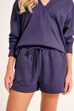 Short Loungewear Marinho em Malha Power