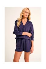 Short Loungewear Marinho em Malha Power