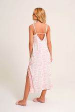 Camisola Midi com Renda em Viscose Estampa Toile Ballet