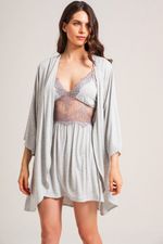 Robe Curto em Malha Viscolycra Mescla