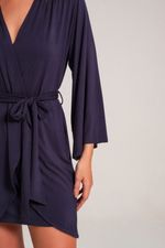 Robe Curto em Malha Viscolycra Marinho