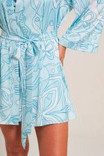 Robe Curto em Cetim Estampa Pucci