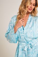 Robe Curto em Cetim Estampa Pucci