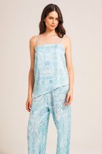 Conjunto Regata com Calça em Cetim Estampa Pucci