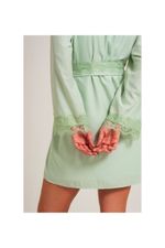 Robe Curto com Renda em Viscose Pistache