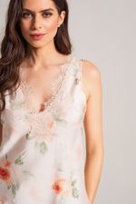 Short Doll com Renda em Cetim Estampa Floral
