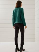 Blusa Decote Canoa Angora Verde
