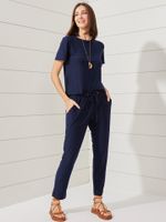 Calça Clara Malha Fria Marinho