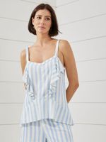 Blusa Luma Listra Azul Céu