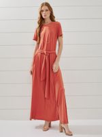 Vestido Ravena Malha Fria Goiaba 