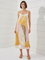 Vestido Fabi Cordão Pétalas Rosa