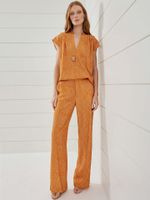 Calça Maxine Relevo Laranja