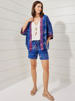 Kimono Jade Viscose Oásis Azul 