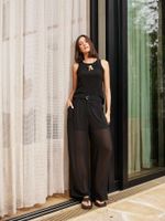 Calça Brigitte Chiffon Preto