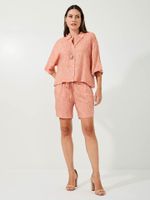 Shorts Paris Viscose Relevo Laranja