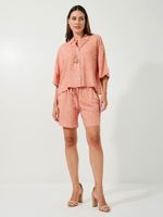 Shorts Paris Viscose Relevo Laranja