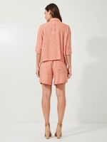 Shorts Paris Viscose Relevo Laranja