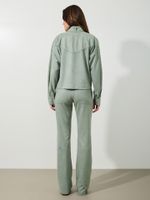 Calça Luciana Malha Nobu Verde Natural