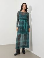 Vestido Meg Tule Mistério Verde