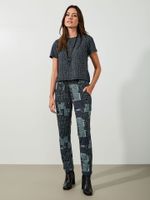 Calça Clara Malha Fria Patch Verde