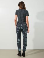 Calça Clara Malha Fria Patch Verde