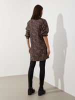 Vestido Munique Malha Cozy Animal Mini Preto