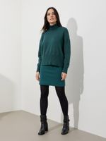 Saia Juliana Malha Boucle Verde Esmeralda