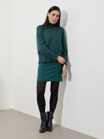 Saia Juliana Malha Boucle Verde Esmeralda