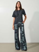 Calça Cléo Malha Fria Patch Verde