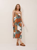 Vestido Fabi Trópicos Azuis
