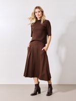 Blusa Isabela Malha Boucle Café