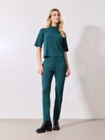 Blusa Isabela Malha Boucle Verde Esmeralda