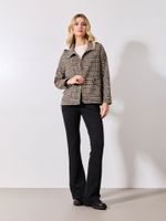 Calça Mari Longa Malha Boucle Preto