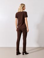 Blusa Brenda Malha Boucle Café