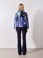 Calça Mari Longa Malha Boucle Marinho