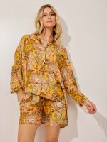BATA AMELIA VISCOSE ESTAMPA ALMA SOLAR