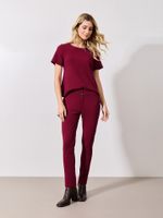 Calça Mari Malha Boucle Vinho
