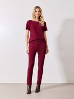 Calça Mari Malha Boucle Vinho