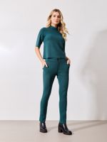 Calça Mari Malha Boucle Verde Esmeralda