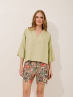 Blusa Havana Linho Tenue Capim Limão 