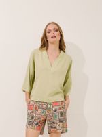 Blusa Havana Linho Tenue Capim Limão 