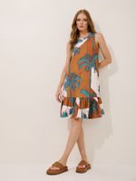 Vestido Selma Malha Fria Trópicos Azuis
