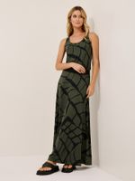 Saia Belém Malha Fria Folhagem Orgânica Maxi