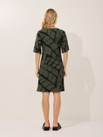 Vestido Claire Malha Fria Folhagem Orgânica Maxi