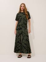 Calça Tuquinha Malha Fria Folhagem Orgânica Maxi