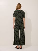 Calça Tuquinha Malha Fria Folhagem Orgânica Maxi